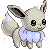 A bouncing shiny eevee